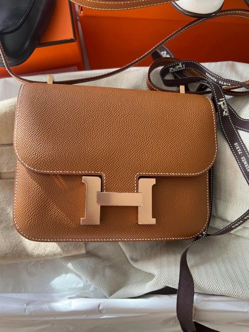 Hermes Constance 18 Gold with Rose Gold Hardware